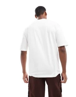River Island Oversized T-shirt In White For Men -Layered Clothes 207019037 4