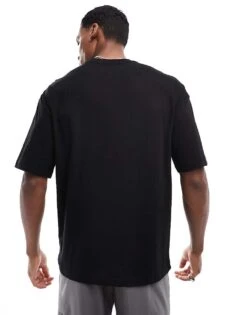 River Island Oversized T-shirt In Black For Men -Layered Clothes 207019044 4