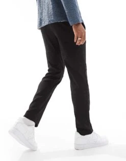 River Island Pleated Trousers In Black For Men -Layered Clothes 207169095 5