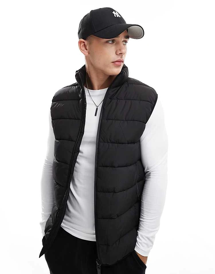 River Island Gilet In Black For Men 7 River Island Gilet In Black For Men - Image 5