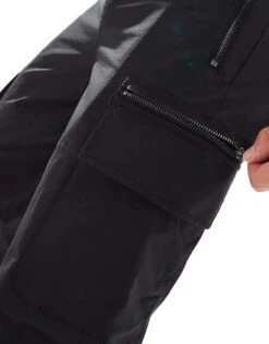 River Island Skinny Fit Cargos In Black For Men -Layered Clothes 207250573 3