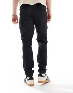 River Island Skinny Fit Cargos In Black For Men -Layered Clothes 207250573 4
