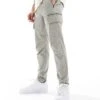 River Island Skinny Fit Cargos In Grey For Men Grey - Light -Layered Clothes 207250605 1 greylight