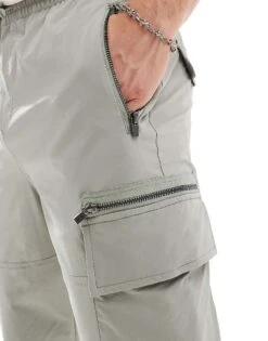 River Island Skinny Fit Cargos In Grey For Men Grey - Light -Layered Clothes 207250605 3