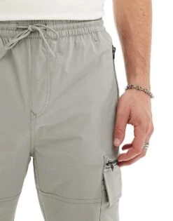 River Island Skinny Fit Cargos In Grey For Men Grey - Light -Layered Clothes 207250605 4