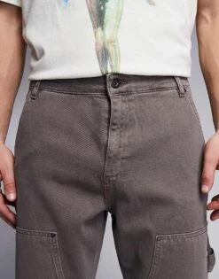 River Island Relaxed Carpenter Jeans In Brown For Men -Layered Clothes 207251750 4