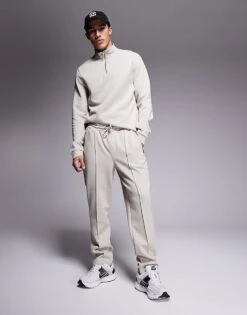 River Island Smart Joggers And Sweatshirt Co-ord In Light Grey -Layered Clothes 207251911 1 greylight