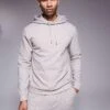River Island Super Cosy Lounge Hoodie Mix & Match Set In Stone For Men Stone - Light -Layered Clothes 207251932 1 stonelight