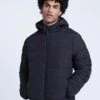 River Island Regular Fit Hooded Padded Jacket In Black For Men 2 River Island Regular Fit Hooded Padded Jacket In Black For Men -Layered Clothes 207255866 1 black