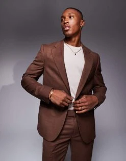 River Island Suit In Rust -Layered Clothes 207321235 1 rust