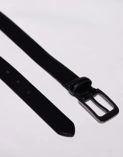 River Island Faux Leather Basic Belt In Black For Men -Layered Clothes 207321307 3
