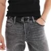River Island Western Buckle Belt In Black For Men -Layered Clothes 207337401 1 black