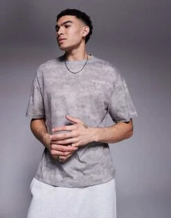 River Island Oversized Shinjuku T-shirt In Brushed Camo For Men Khaki -Layered Clothes 207337433 4