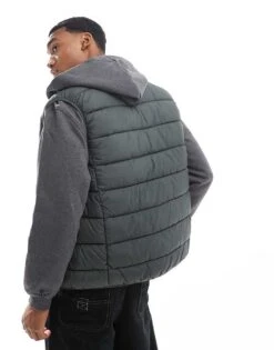 River Island Gilet In Khaki For Men Green 9 River Island Gilet In Khaki For Men Green -Layered Clothes 207337994 3