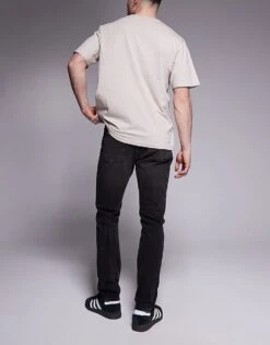 River Island Skinny Fit Jeans In Washed Black For Men Grey -Layered Clothes 207380363 2