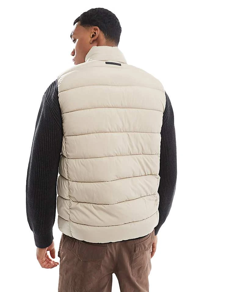 River Island Gilet In Stone For Men Stone - Medium 6 River Island Gilet In Stone For Men Stone - Medium - Image 4