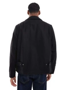 River Island Zip Through Jacket In Black For Men -Layered Clothes 207407743 4