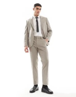 River Island Contemporary Suit In Beige - BEIGE -Layered Clothes 207407890 1 beigedark 1