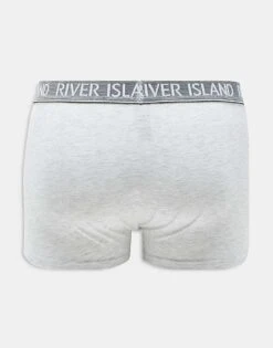 River Island 4 Pack Trunks In Grey For Men Grey - Marl -Layered Clothes 207407956 3