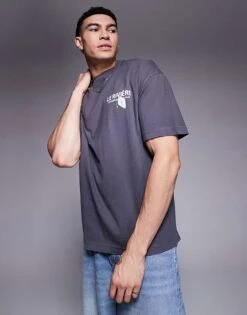 River Island Le Riviere Oversized T-shirt In Black For Men -Layered Clothes 207408120 1 black 1