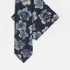 River Island Tie And Pocket Square Set In Navy Floral For Men -Layered Clothes 207413561 1 navy
