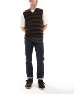 River Island Slim Fit Japanese Selvedge Jeans In Darkwash Blue For Men Blue - Dark -Layered Clothes 207479290 1 bluedark 1