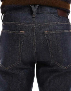 River Island Slim Fit Japanese Selvedge Jeans In Darkwash Blue For Men Blue - Dark -Layered Clothes 207479290 4