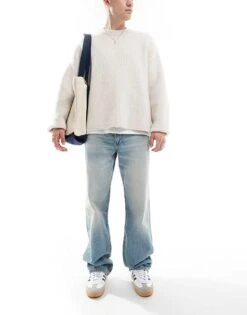 River Island Loose Fit Jeans In Light Blue For Men Blue - Light -Layered Clothes 207479328 1 bluelight 1