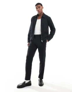 River Island Co-ord In Navy Pinstripe - NAVY