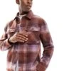 River Island Check Overshirt In Purple For Men Pink - Dark 2 River Island Check Overshirt In Purple For Men Pink - Dark -Layered Clothes 207609266 1 pinkdark