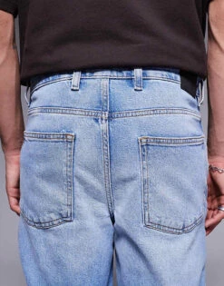 River Island Straight Fit Jeans In Lightwash Blue For Men Blue - Light -Layered Clothes 207609310 4