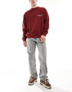 River Island Loose Fit Jeans In Grey For Men Grey - Light -Layered Clothes 207609311 1 greylight 1