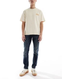 River Island Skinny Fit Jeans In Faded Darkwash Blue For Men Blue - Dark -Layered Clothes 207622119 1 bluedark 1