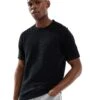 River Island Knitted T-shirt In Black For Men -Layered Clothes 207627297 1 black
