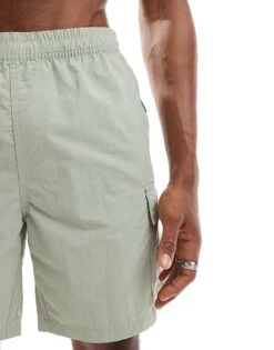 River Island Cargo Swim Shorts In Light Green For Men Green - Light -Layered Clothes 207627339 4