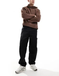 River Island Carpenter Trousers In Black For Men