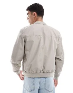 River Island Harrington Jacket In Light Stone For Men Stone - Light 9 River Island Harrington Jacket In Light Stone For Men Stone - Light -Layered Clothes 207627388 3