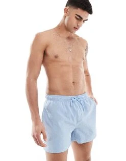 River Island Seersucker Swim Trunks In Light Blue For Men Blue - Light 9 River Island Seersucker Swim Trunks In Light Blue For Men Blue - Light -Layered Clothes 207627446 3