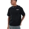 River Island Luminis Oversized T-shirt In Black For Men -Layered Clothes 207645496 1 black