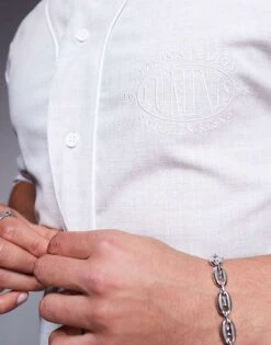 River Island Luminus Piped Baseball Shirt In Light Grey For Men Grey - Light 10 River Island Luminus Piped Baseball Shirt In Light Grey For Men Grey - Light -Layered Clothes 207698704 4