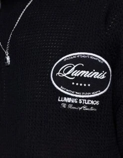 River Island Boxy Fit Luminus Crochet T-shirt In Black For Men -Layered Clothes 207780130 4