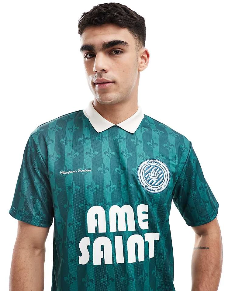 River Island Sport Polo Top In Green For Men 4 River Island Sport Polo Top In Green For Men - Image 2