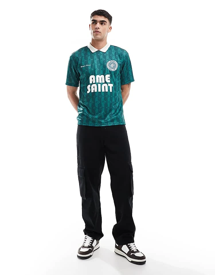 River Island Sport Polo Top In Green For Men 5 River Island Sport Polo Top In Green For Men - Image 3