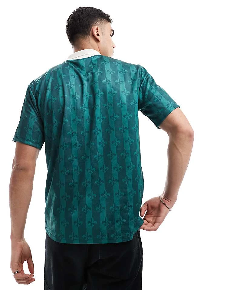 River Island Sport Polo Top In Green For Men 6 River Island Sport Polo Top In Green For Men - Image 4