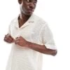 River Island Luminus Crochet Shirt In Ecru For Men -Layered Clothes 207780203 1 ecru