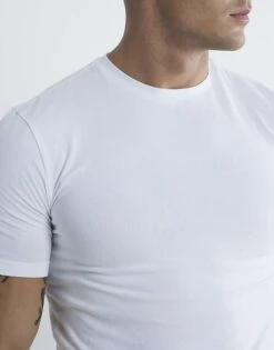 River Island 3pk Muscle Fit T-shirts In White For Men -Layered Clothes 207916773 4