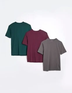 River Island Muscle Fit T-Shirts 3 Pack In Multi For Men Grey -Layered Clothes 207916843 1 grey 1