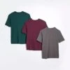 River Island Muscle Fit T-Shirts 3 Pack In Multi For Men Grey -Layered Clothes 207916843 1 grey