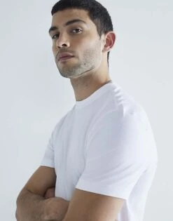 River Island 3 Pack Short Sleeve Slim Fit T-shirt In White For Men -Layered Clothes 207917305 4