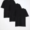 River Island Regular 3 Pack Short Sleeve T-shirts In Black (x3) For Men -Layered Clothes 207928375 1 black